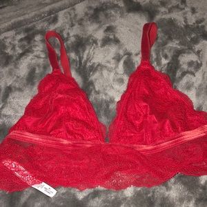 Victoria’s Secret red lace bralette